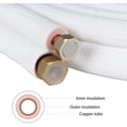 thumbnail image 3 of PET-U 16 FT Air Conditioning Copper Hose Hose Extension, 3/8 and 5/8 Inch Thickened Insulation Cotton Fit for Mini Split Air Conditioner with Nuts, 3 of 7