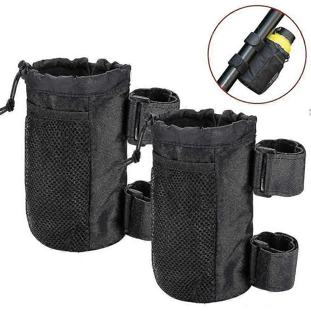 2 Pack Cup Holder For Bike, Scooter And Wheelchair, Water Bottle Holder For Utv/atv, Rollator, Golf Cart And Beach, Universal Cup Holder Accessories