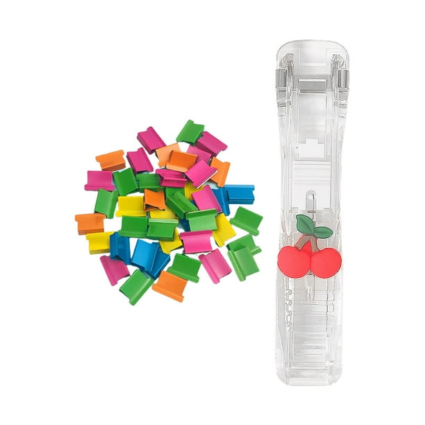 Mini grapadora de Empuje Sunnimix Cereza grapadora pequeña