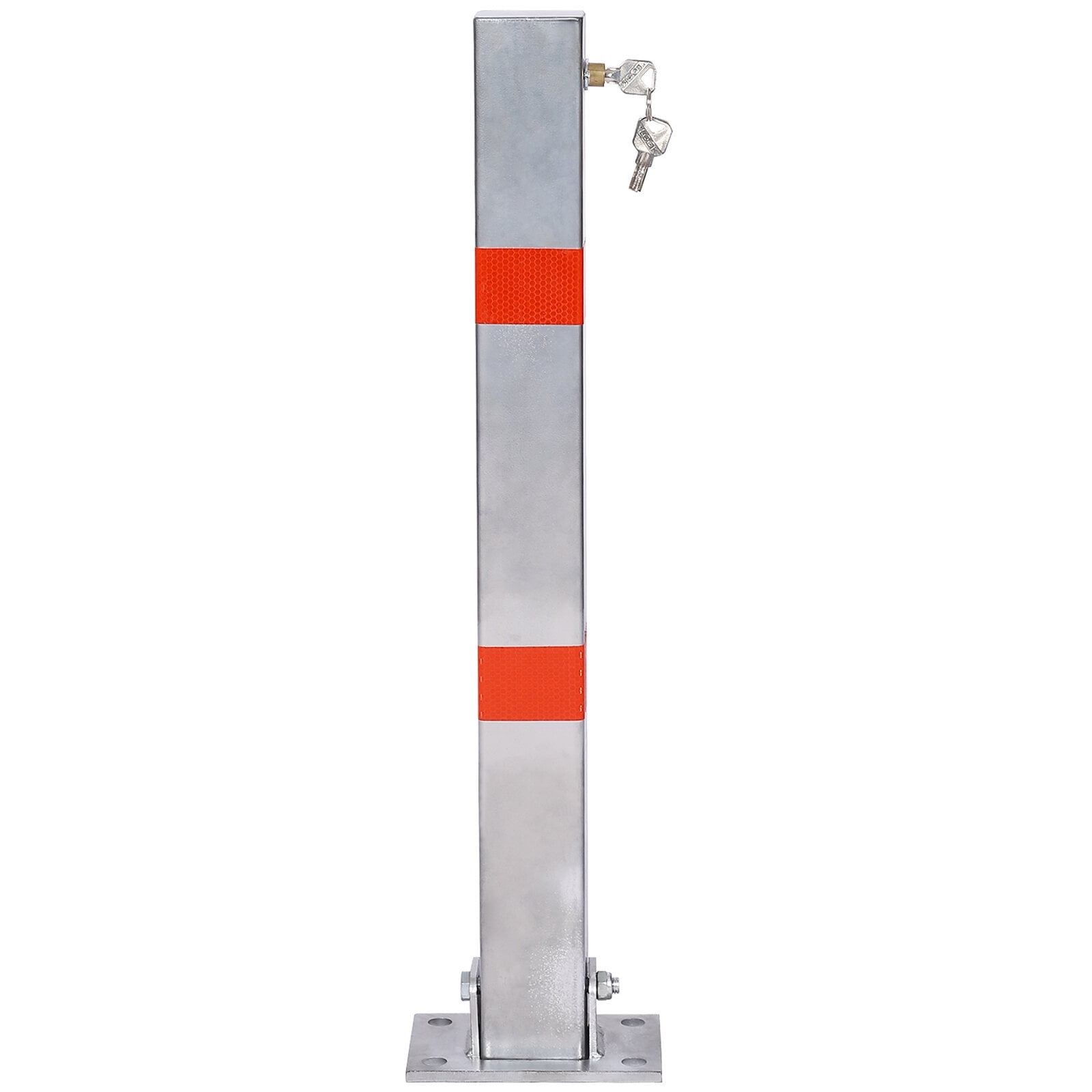 , Parking bollard,pole barrier with lock ,car parking protection posts,home garage street decor ,parking barrier Square gray, Gray ,Steel ,