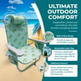thumbnail image 5 of Open Box Bliss Hammocks Folding Beach Chair Recliner with Detachable Cooler, 5 of 12