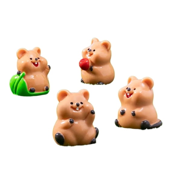 MOMOJIA Artistic Quokka Baby Mini Statue Resins Crafted Desktop Ornaments Unique Decors