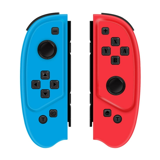 Manette Compatible avec Nintendo Switch, Manettes pour Switch Sans Fil de Remplacement avec Fonction de Réveil Intégrée pour Switch (G/d) (Bleu/rouge)