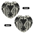thumbnail image 2 of Uemuo Skeletons Love Flowers Print Compact Portable Pocket Makeup Mirror - Leather Cover, Elegant Travel Cosmetic Mirror for Purse, Pocket, and Handbag-Heart Shape, 2 of 9