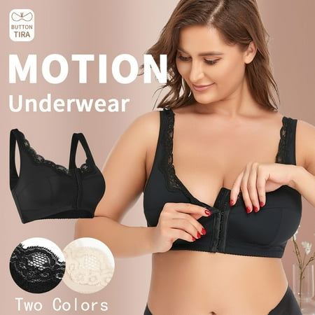 Itsame 1PC Bras for Women s Full Support Everyday Casual Bra Set Tie Back Wireless Comfort Bralette Beige Size 2XL