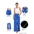 thumbnail image 5 of NELEUS Womens 31" Wide Leg Pants Athletic Yoga Stretch Loose Legging Casual Sweatpants with Pockets,Blue,US Size L, 5 of 9