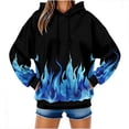 thumbnail image 2 of Goodtrade8 Hoodies for Women Pullover Sweatshirt Long Sleeve Pocket Printed Cool Design Colorful Blouse Tops, 2 of 9