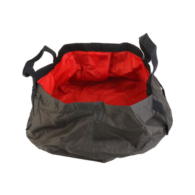 MasteelfCA Seau de Lavage Pliant de Voyage Extérieur Camping Randonnée 12L avec Pochette de Rangement (Rouge)