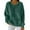 Blackish Green, variant on Women's Solid Color Double-Sided Fleece Crew Neck Sweatshirt, Soft Plush Pullover with Pockets, Cozy Casual Loungewear, Comfortable Long Sleeve Top, No Hood Everyday Wear Blackish Green L
