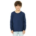 thumbnail image 5 of Daxton Youth Size Long Sleeve Tee Basic Tshirt Tops, 2Pk Black Navy T Shirt, Size Small, 5 of 5