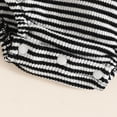 thumbnail image 4 of Sopiago Newborn Boy Clothes Striped Onesie Long Sleeve Truck/Excavator Embroidery Outfits Infant Baby Boys Fall Winter Romper Bodysuit（Black,6-12 Months）, 4 of 7