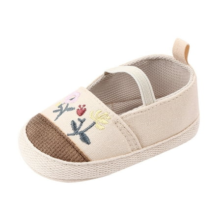 

Entyinea Baby Boy Girl Shoes Toddler Mesh Jogger Sneakers Beige 6