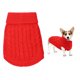 thumbnail image 2 of Suéter de punto para perro, jersey de cuello alto (pequeño, rojo), 2 of 4