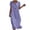 A-Purple, variant on 2026 Summer Dress for Women Cotton Linen V-Neck Short Sleeves Button Detail Loose Fit Midi Dress