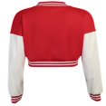thumbnail image 4 of EIMELI Women‘s Crop Baseball Jacket Casual Retro Varsity Coat Letters Embroidery Button-Down Baggy Bomber Jacket, 4 of 6
