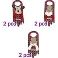 thumbnail image 2 of Juego de 6 colgantes para manijas de puerta: Papá Noel, muñeco de nieve y reno (rojo y negro), 2 of 5