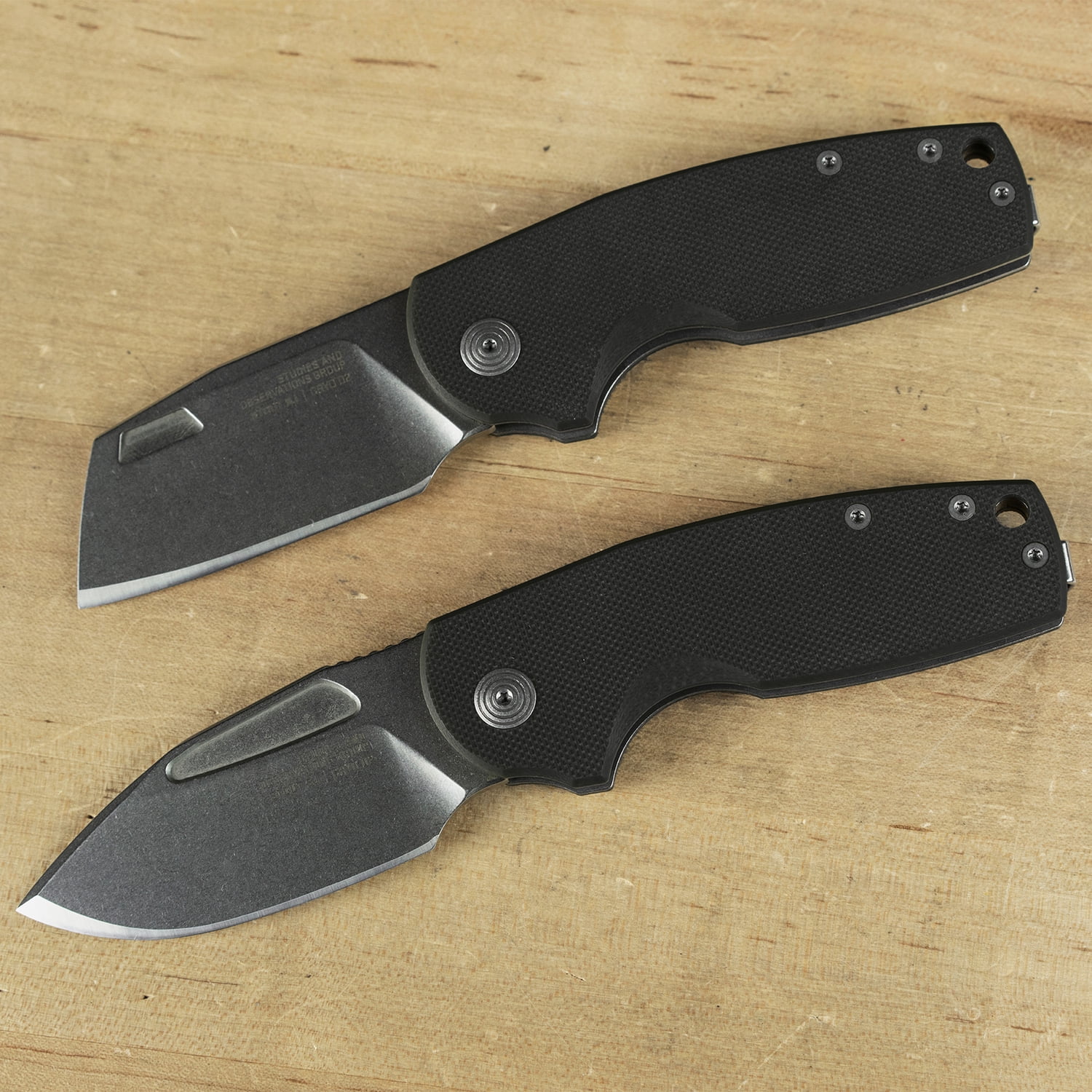 SOG Stout FLK with 2.4-In. Cleaver-Style Blade, Black and Stonewash