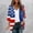 #414-Multicolor, variant on Women's 4th of July Printed Cardigan Long Sleeve Patriotic Floral Print Loose Open Front Top for Summer Holiday Gift