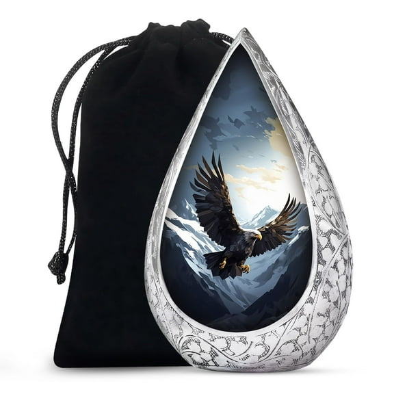 JAGSHASHI Eagle - Funeral Urn For Ashes - Cremation Urns - Human Remains Urn - Large Urn For Human Ashes - Urn For Adult Male - Memorial Urns For Mom & Dad - 10 Inch - Large