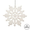 thumbnail image 2 of Vickerman 4" White Glitter Snowflake Christmas Ornament, 24 per Box, 2 of 2