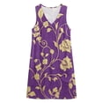 thumbnail image 5 of Summer Dresses for Women Plus Size Floral Printed V-Neck Sleeveless Casual Summer A-Line Loose Dress with Pockets, 5 of 8