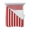thumbnail image 7 of Quilts Twin Size Bedding Set, Red Striped Lightweight Quilted Comforter, Christmas Farmhouse Red White Stripes Soft Reversible Bedspread Coverlet with Pillow Covers for All Season, 68" x 86", 7 of 7