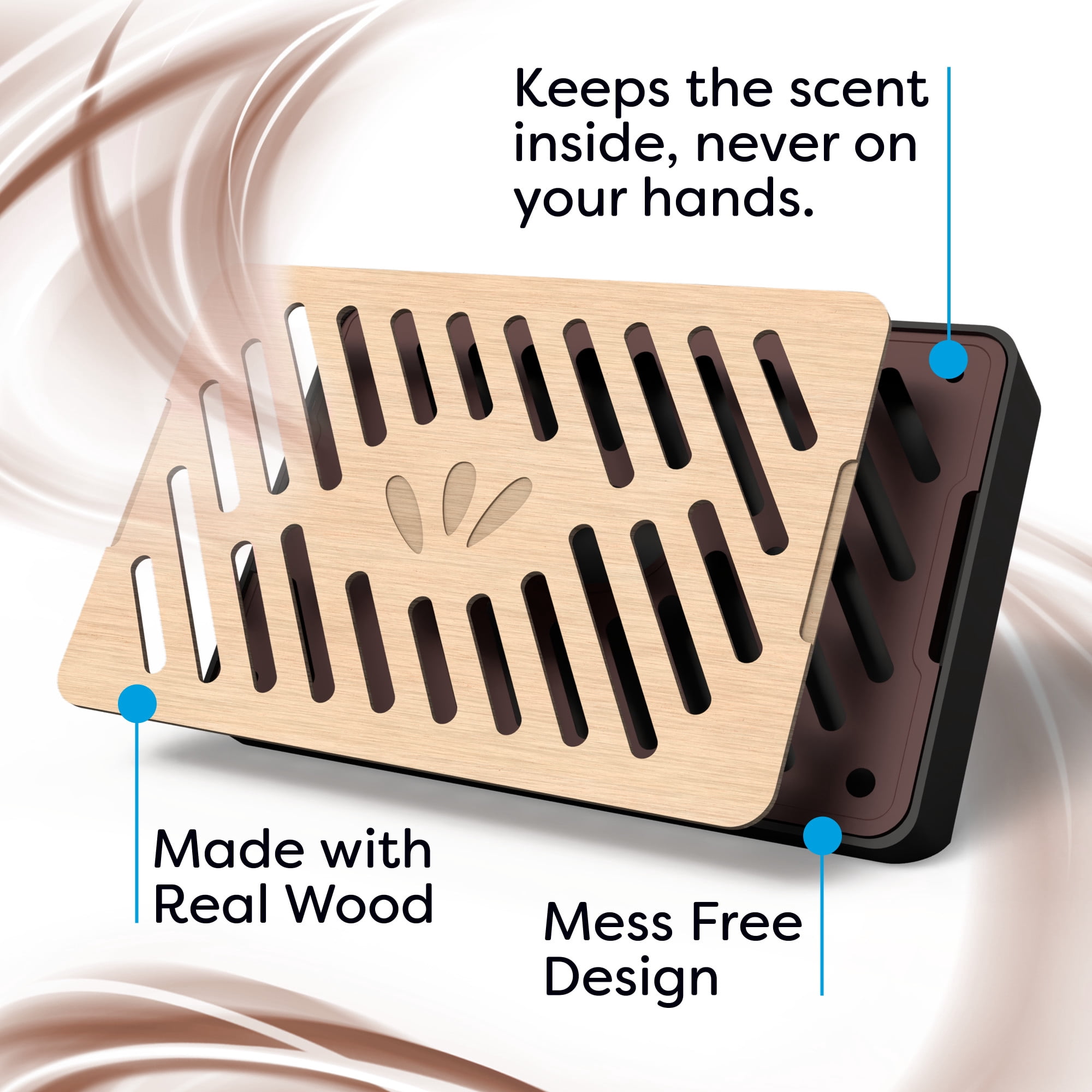 Refresh Your Car Visor Clip Car Air Freshener, Teakwood Cabin Scent (1 Count),  Blends Warm, Earthy Spice with Hints of Wood, Leather and Vanilla