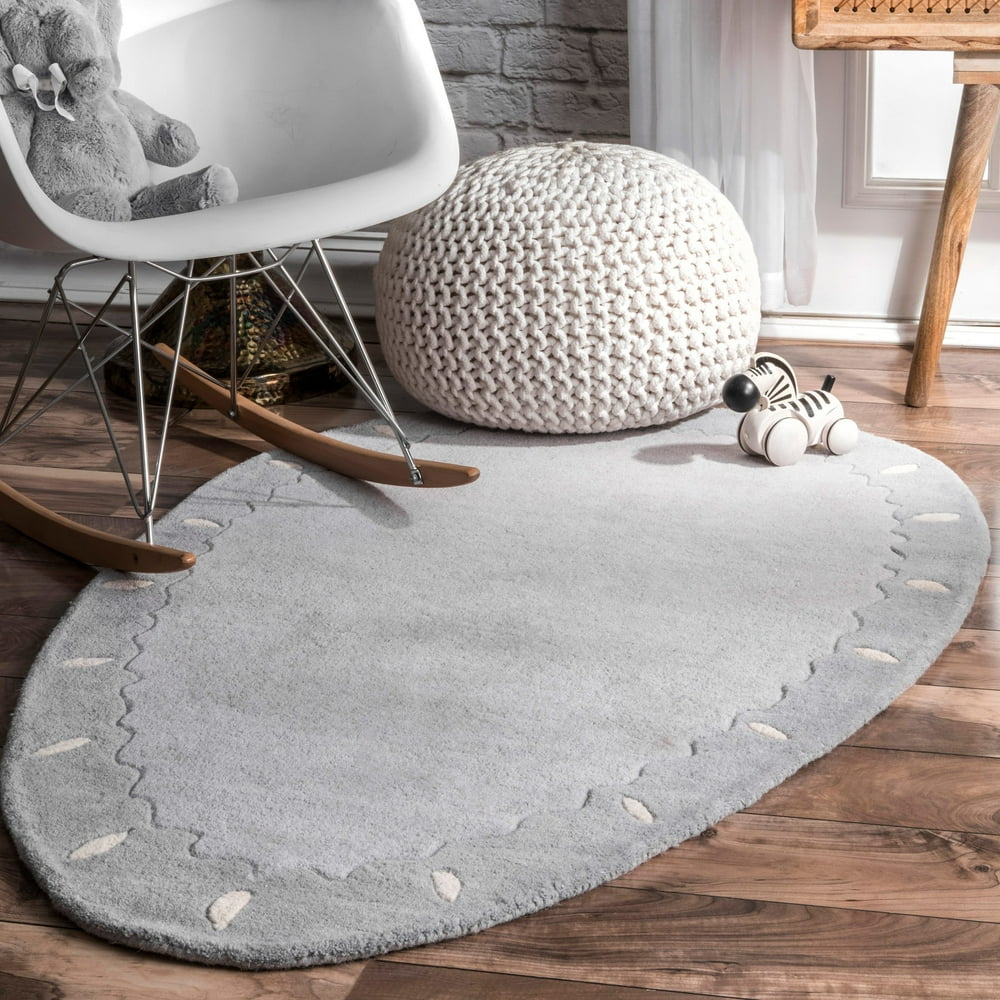 Nuloom Wool 4' X 6' Rectangle Area Rugs In Grey Finish 200MTIR01A406