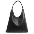 thumbnail image 1 of Bolso Hobo HOXIS de cuero vegano suave para mujer (negro), 1 of 6