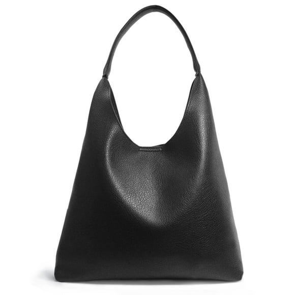 Bolso Hobo HOXIS de cuero vegano suave para mujer (negro)