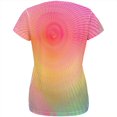 thumbnail image 2 of EDM Pastel Unicorn Rainbow Spiral All Over Womens T Shirt, 2 of 2