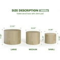 thumbnail image 3 of LAZZO Nesting Round Coffee Table Set of 3, Modern Wooden Accent Side Table, Space-Saving Table for Living Room Bedroom, Natural Wood Color, 3 of 7