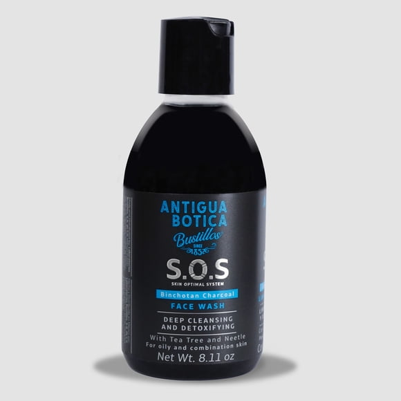 Gel Limpiador Facial con Carbón Binchotan S.O.S SKIN OPTIMAL SYSTEM 240 ml