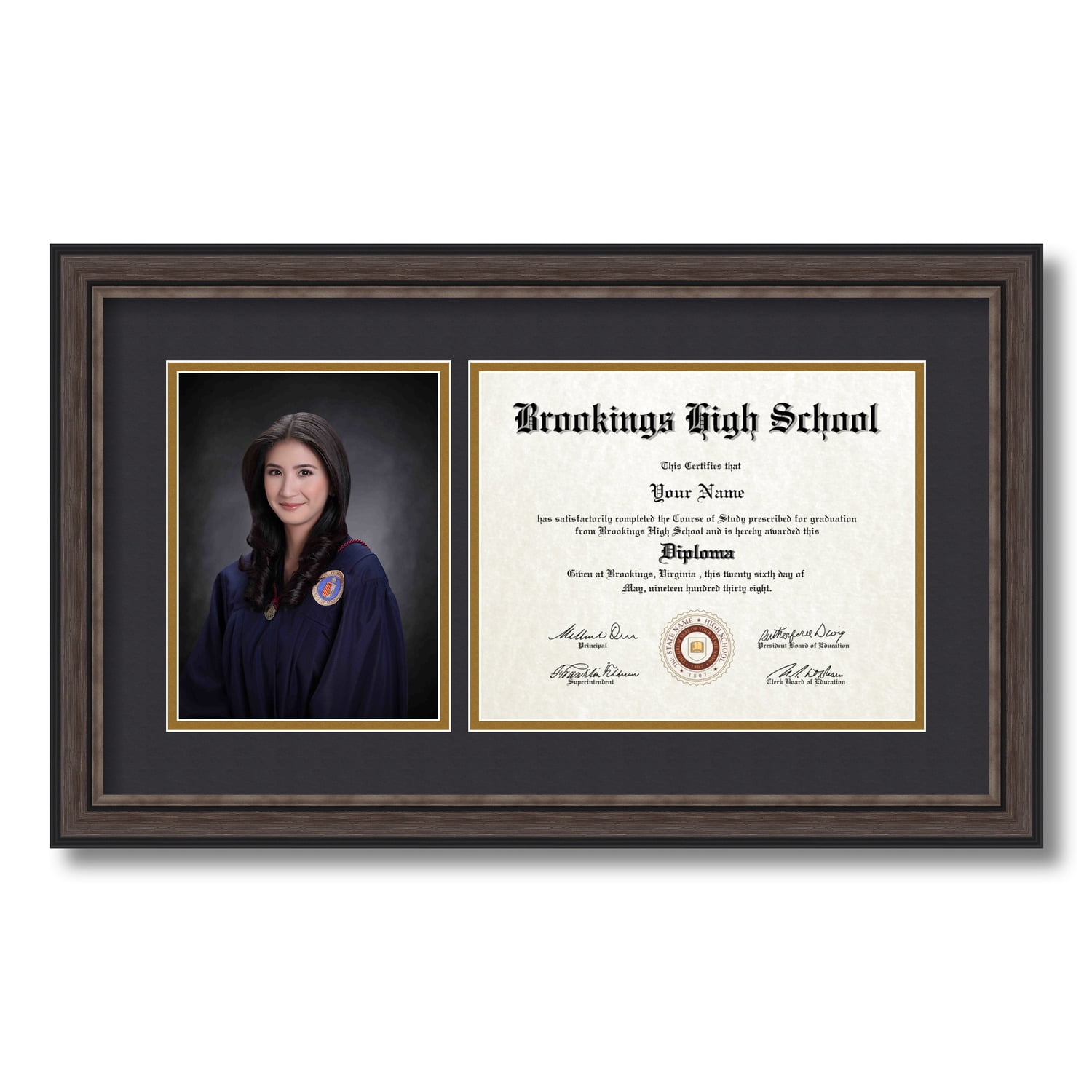 ArtToFrames 8x10 inch Diploma Frame with Tassel Opening Framed in