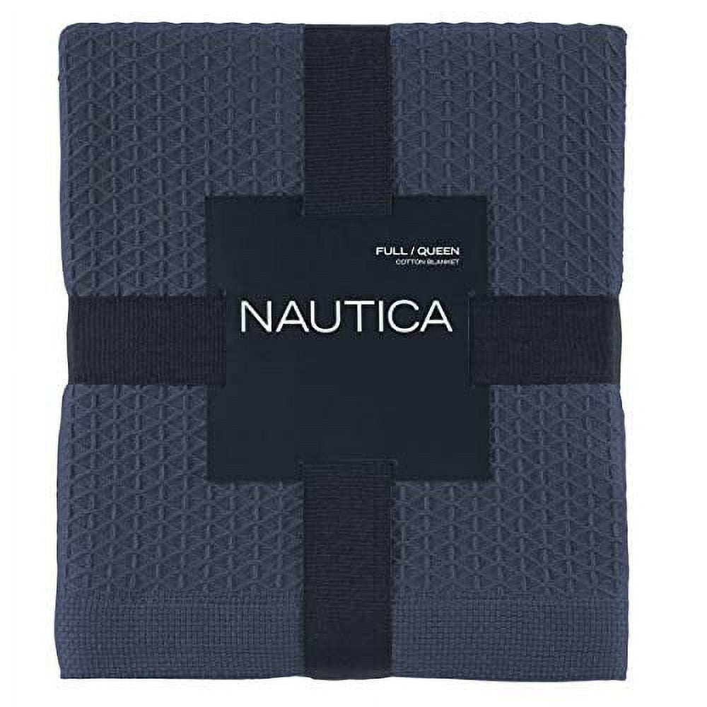 Nautica Baird Cotton Full/Queen Blanket - Navy