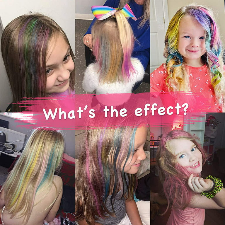 TALLSOCNE Hair Chalk for Kids – 8-Color Non-Sticky Washable Hair Dye for  Kids – Hair Chalk for Girls with Dark Hair, Blonde – Vibrant Temporary Hair