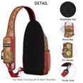 thumbnail image 3 of Sling Backpack,Golden Christmas Snowflake Pattern Crossbody Bag with Water Bottle Holder,Waterproof Sling Bag for Men/Women with Chest Phone Holder for Hiking,Travel, 3 of 6