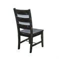 thumbnail image 4 of Rena Dining Chair Set of 2, Ladderback and Wood Seat, Black Mahogany, 4 of 6