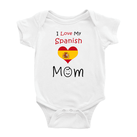 

I Love My Spanish Mom Cute Baby Bodysuit Baby Clothes (White 6-12 Months)