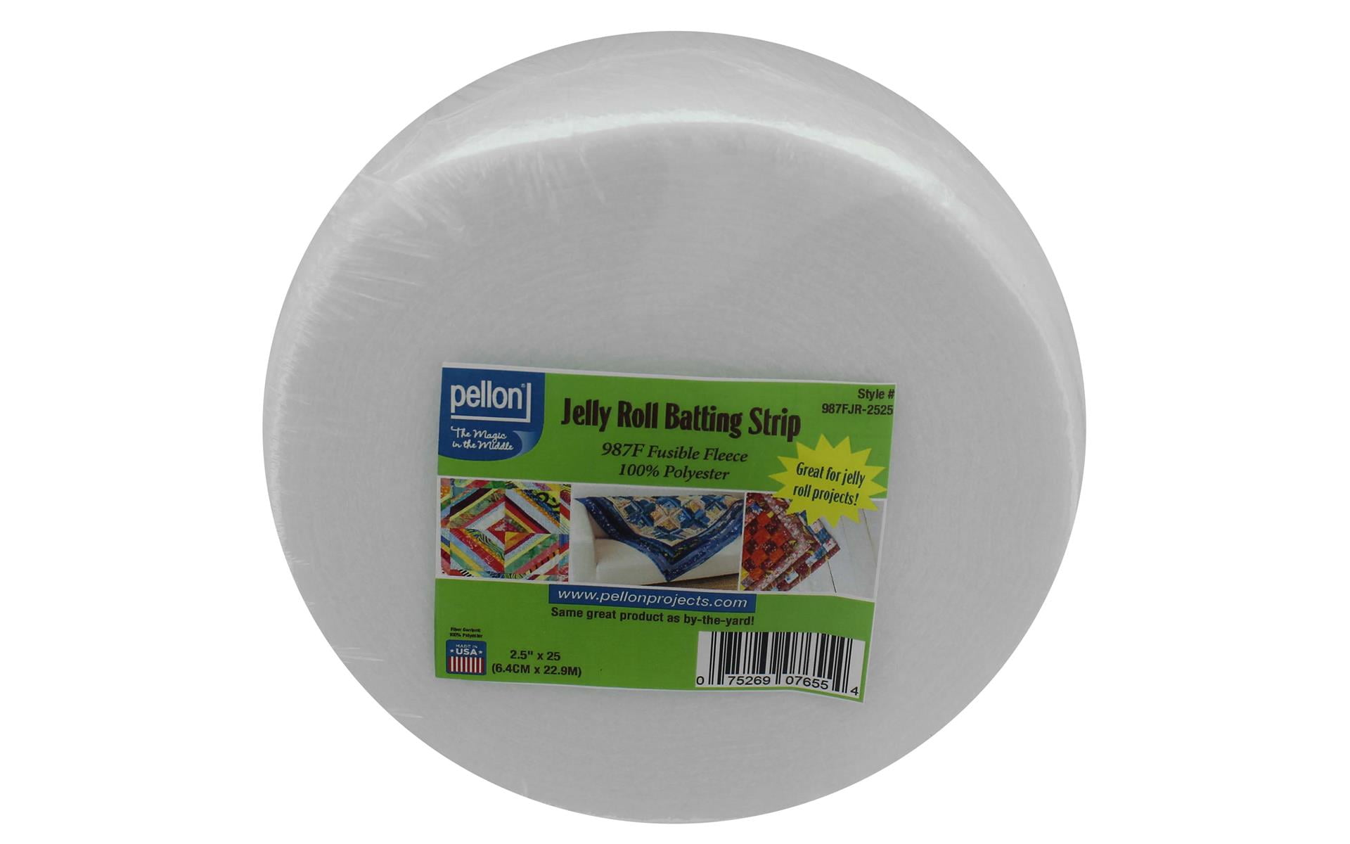 Pellon Jelly Roll Strip Batting Poly 2.5"x 25yd