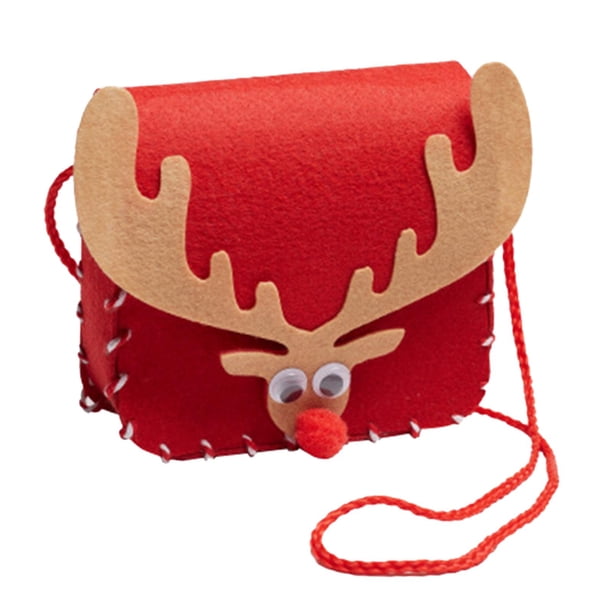 1 juego de materiales para hacer bolsos de hombro DIY, bolsa de dulces, monedero, costura de , bonita Alces rojos Yuyangstore Material para hacer bolsas de bricolaje