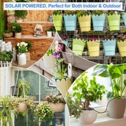 PChero Solar Automatic Drip Irrigation Kit, Solar Powered Auto Watering System with 12 Timer Modes for Indoor Balcony Outdoor Garden Greenhouse, Supported 15 Pots Plants