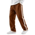 thumbnail image 2 of Mens Casual Athletic Straight Leg Trousers Side Color Block Stripe Drawstring Elastic Waist Sweatpants With Pockets 3XL, 2 of 9