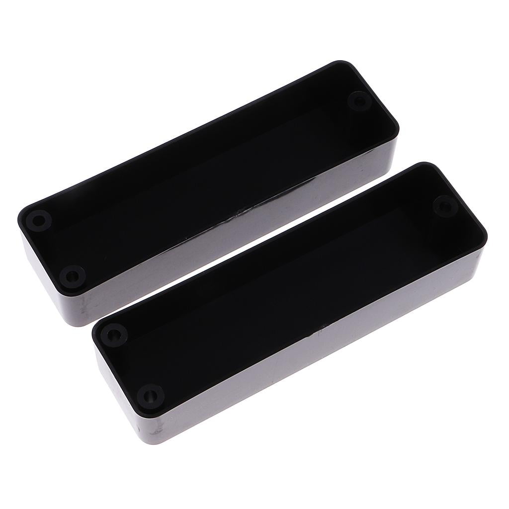 Rushawy 6x2 Pieces 3 Screw Hole Sealed Closed Pickup Covers for Electric Bass Guitar