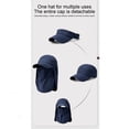 thumbnail image 4 of SGFCWSX Sun Hats for Men,Quick-Dry UPF 50+ Protection Removable Neck Cape Summer Outdoor Hat Navy, 4 of 7