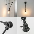thumbnail image 3 of FSLiving RV Angle Adjustable Swing Arm Wall Light with 3-Way Socket 12V Retro Black Decorative Light Ceiling Light Hallway Light Fixtures Ceiling Mount,E26 Semi Flush Mount for RV Camper - 1 Light, 3 of 7