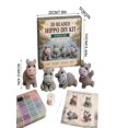 thumbnail image 3 of Yardvibe 3D Beaded Hippo DIY Kit, Tiny Animal Themed Beadwork Kit, Easy DIY Beading Embroidery for Beginners & Craft Enthusiasts (D), 3 of 6