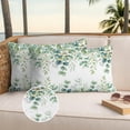 thumbnail image 3 of Sage Green Eucalyptus Leaves Outdoor Pillow Covers 20x12 Set of 2,Waterproof Patio Throw Pillowcase Protectors,Spring Summer Botanical Lumbar Decorative Pillow Shams Cushion Covers for Seat Bed Couch, 3 of 8