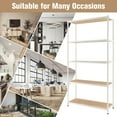 thumbnail image 4 of Costway 60.5" Bookshelf  5-tier Multi-use Storage Organizer Rack w/ Metal Frame Natural, 4 of 10