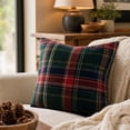 thumbnail image 6 of Christmas Vintage Tartan Plaid Pillow, Christmas Throw Pillow, Sofa Bedroom Holiday Decor Pillow, 6 of 7